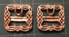 25mm Decorated Brass Shoe Buckles