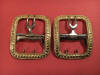 35mm Decorated Brass Shoe Buckles